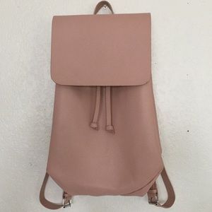 Faux leather backpack